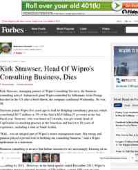 Kirk Strawser Head Of Wipro Consulting Business: Forbes.com